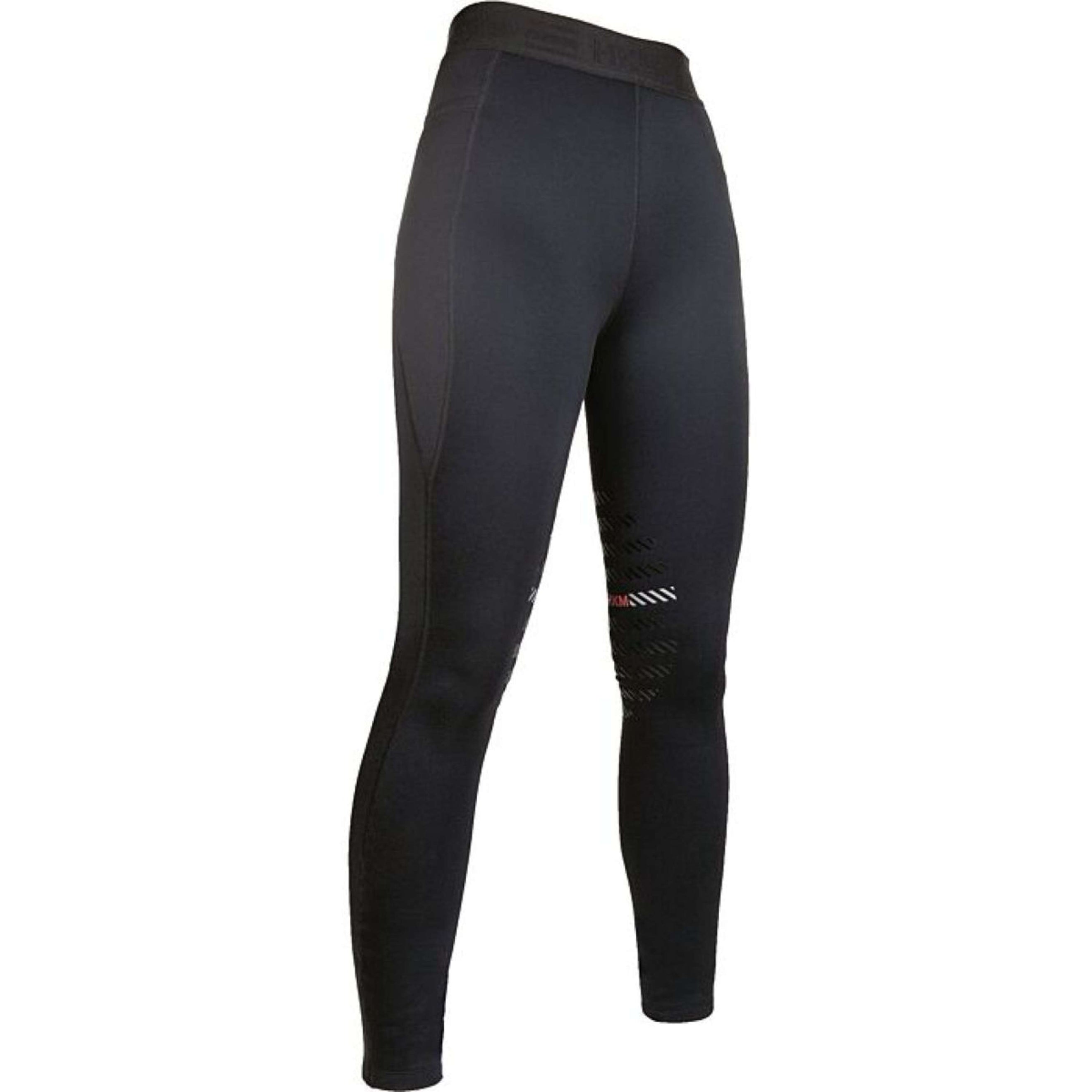 HKM Reitleggings Sports Silikon Kniebesatz Schwarz