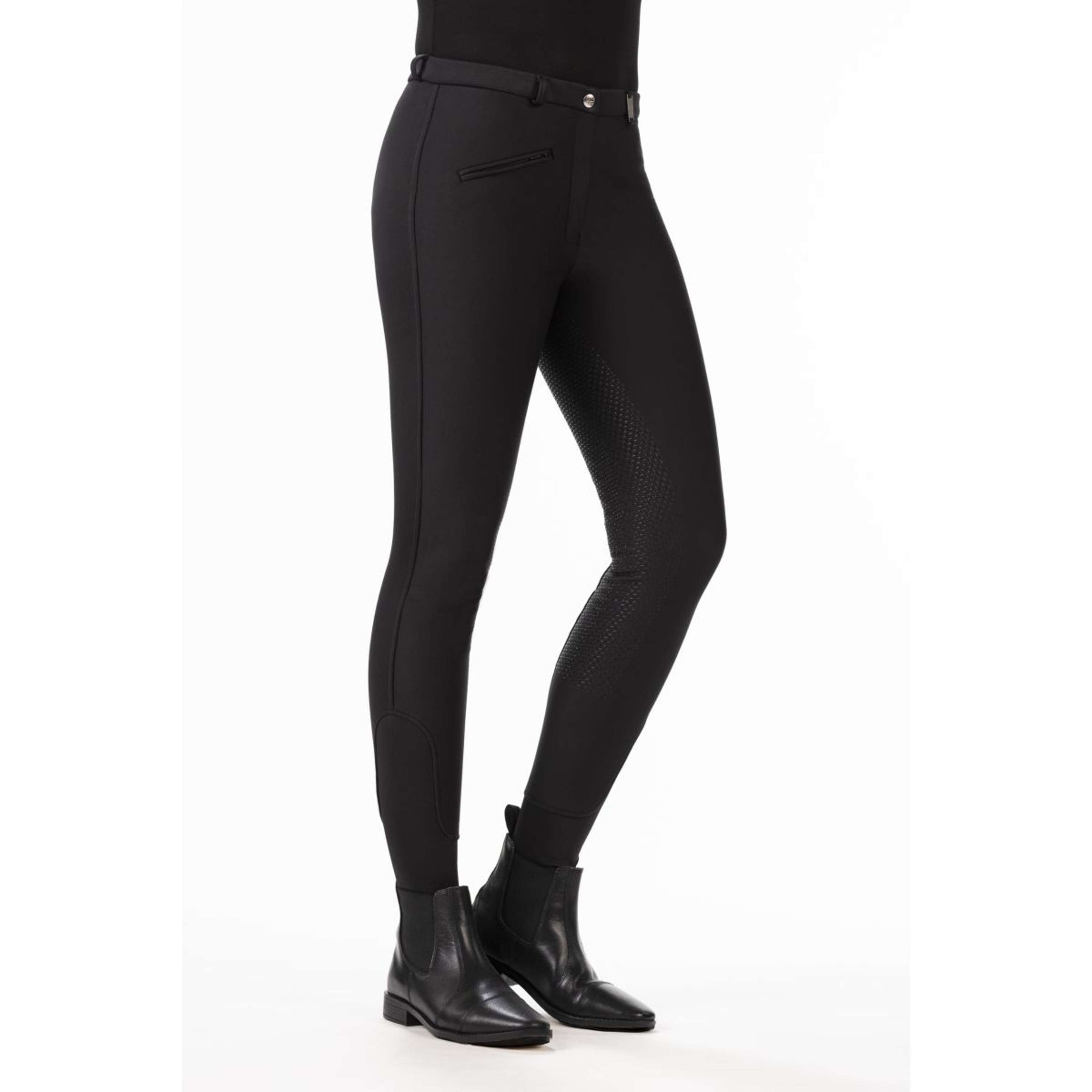 HKM Reithose Winner Softshell Winter mit Silikon Vollbesatz Schwarz