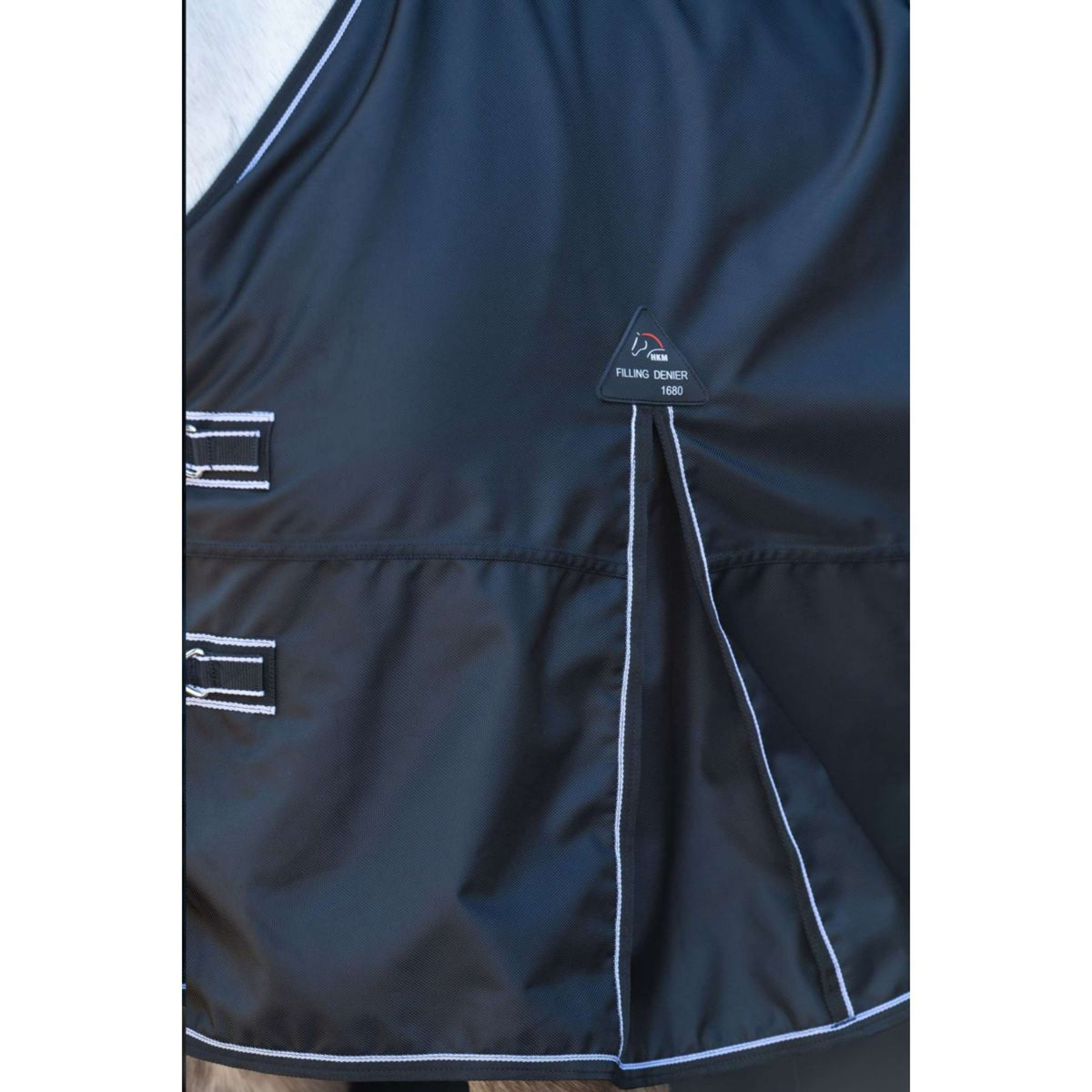 HKM Outdoordecke Premium 1680D 200g Nylon Fütterung Schwarz