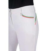 HKM Reithose Livigno Sportive Full Grip Weiß