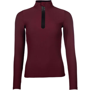 HKM Shirt Livigno Ribbed Lange Ärmel Bordeaux