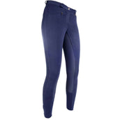 HKM Reithose Basic Belmtex Grip 3/4 Besatz Damen Dunkelblau