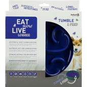 Eat Slow Live Longer Tumble Feeder Blau