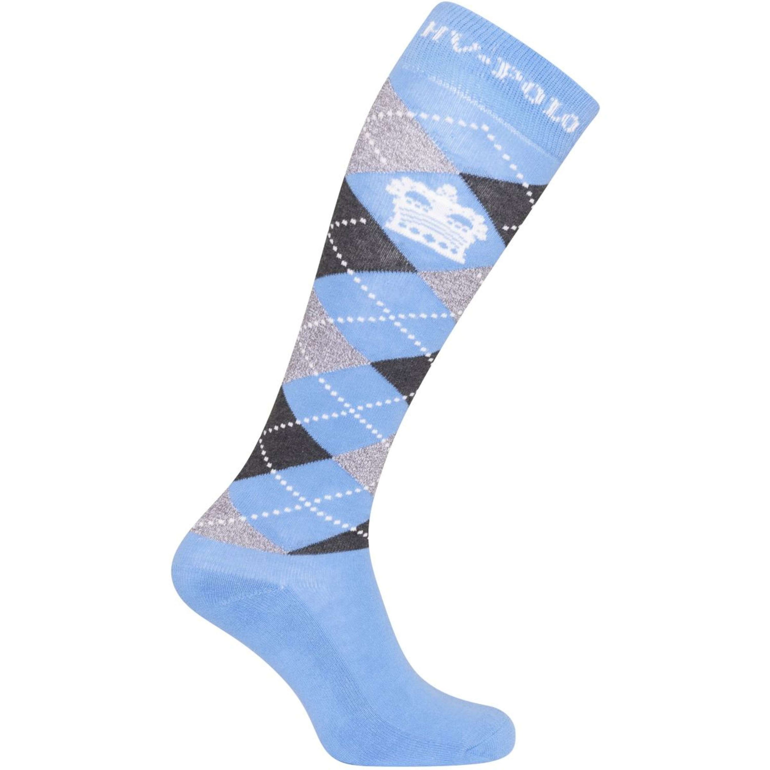 HV Polo Socken Argyle Airblue/Schwarz