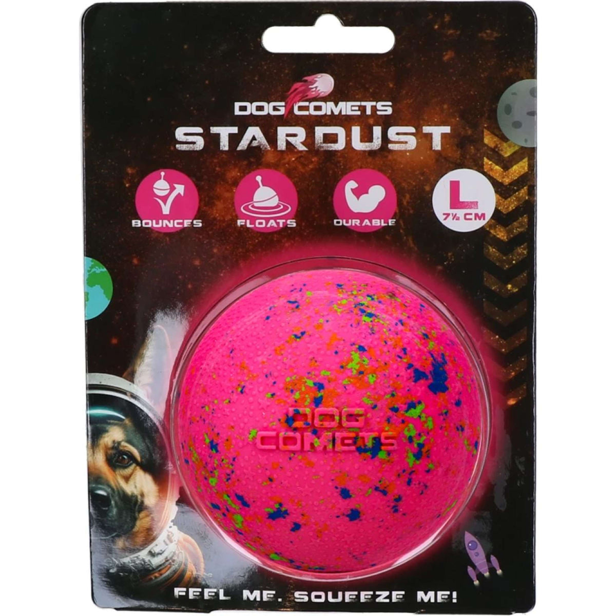 Dog Comets Ball Stardust Rosa