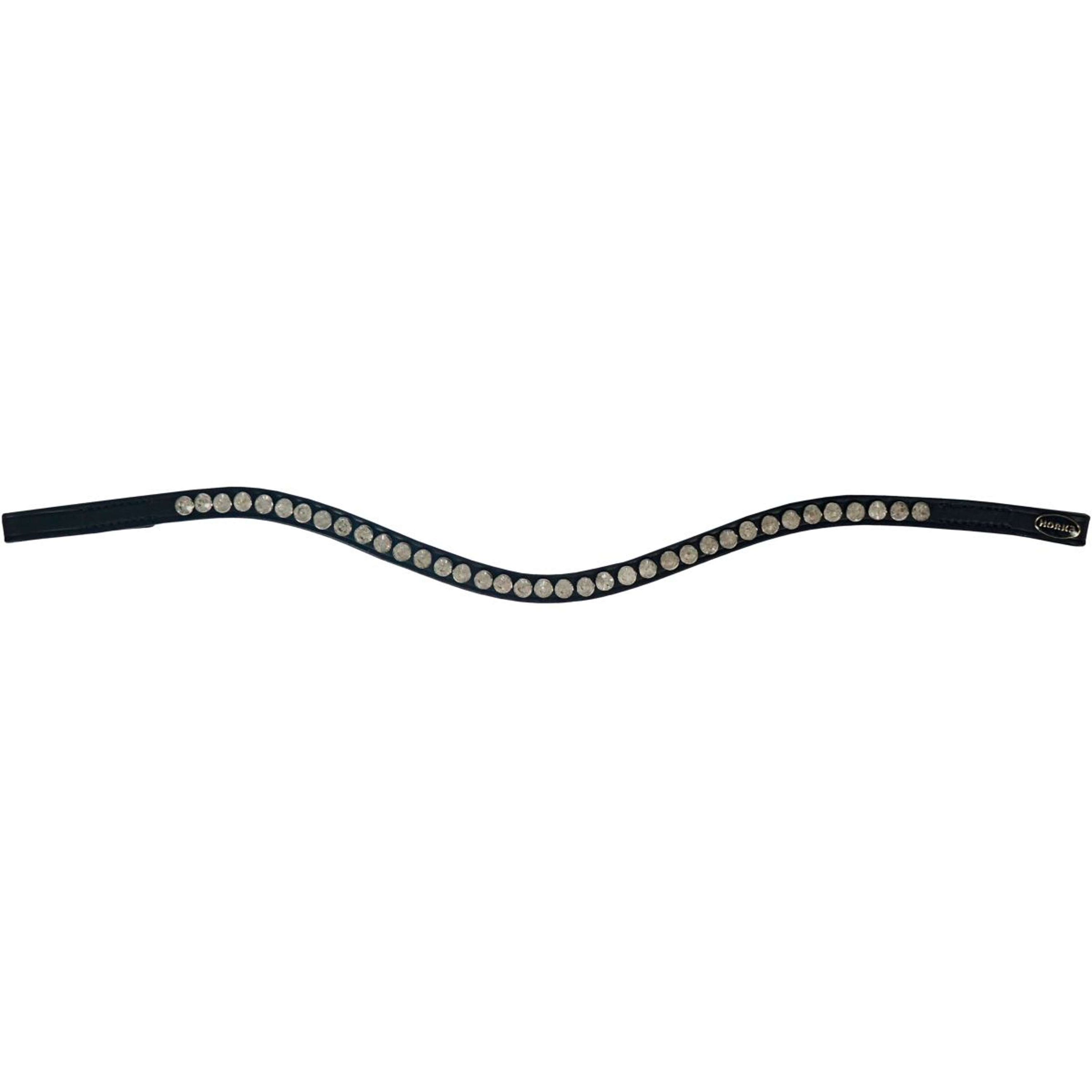 HORKA Stirnriemen Colori Schwarzes Leder Weiß HORKA Stirnriemen Colori Schwarzes Leder Weiß