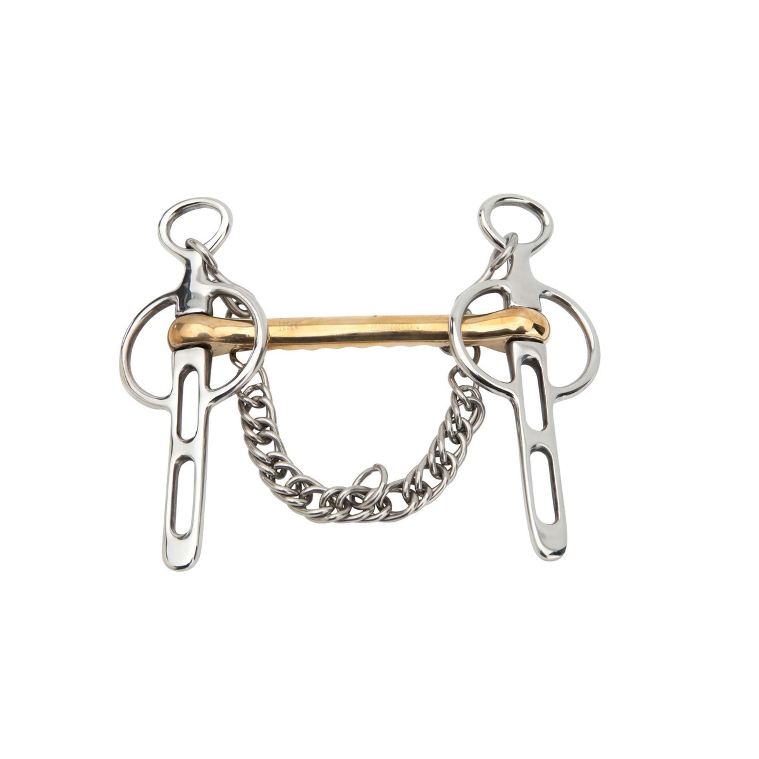 HORKA Liverpool Kandare 14mm 2 Slots Goldmessing HORKA Liverpool Kandare 14mm 2 Slots Goldmessing