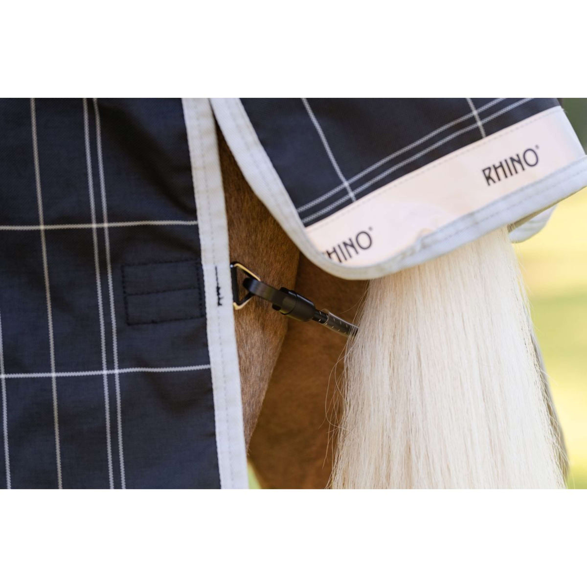 Rhino Wug Turnout Pony 100g Schwarz/Grau/Weiß Chk/Grau