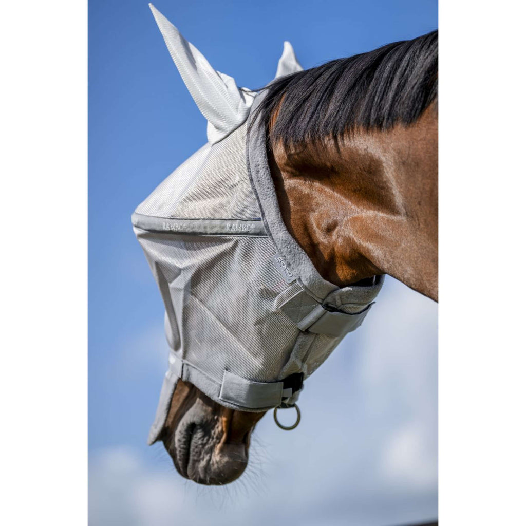 Rambo Fly Mask Silber/Titangrau/Silber
