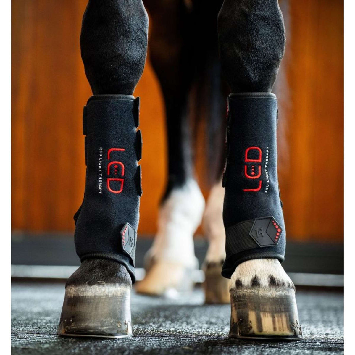 Horseware LED Red Light Therapy Left Leg Wrap Schwarz