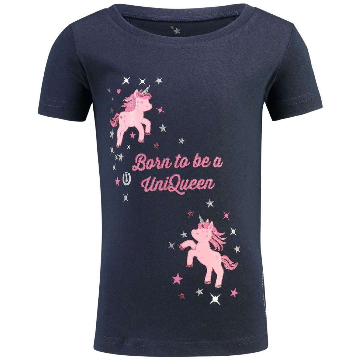 Imperial Riding T-Shirt Kids Unicorn Sparkle Navy