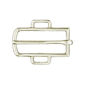 Imperial Riding Brustverschluss Schnalle Edelstahl Dornen Neu silber