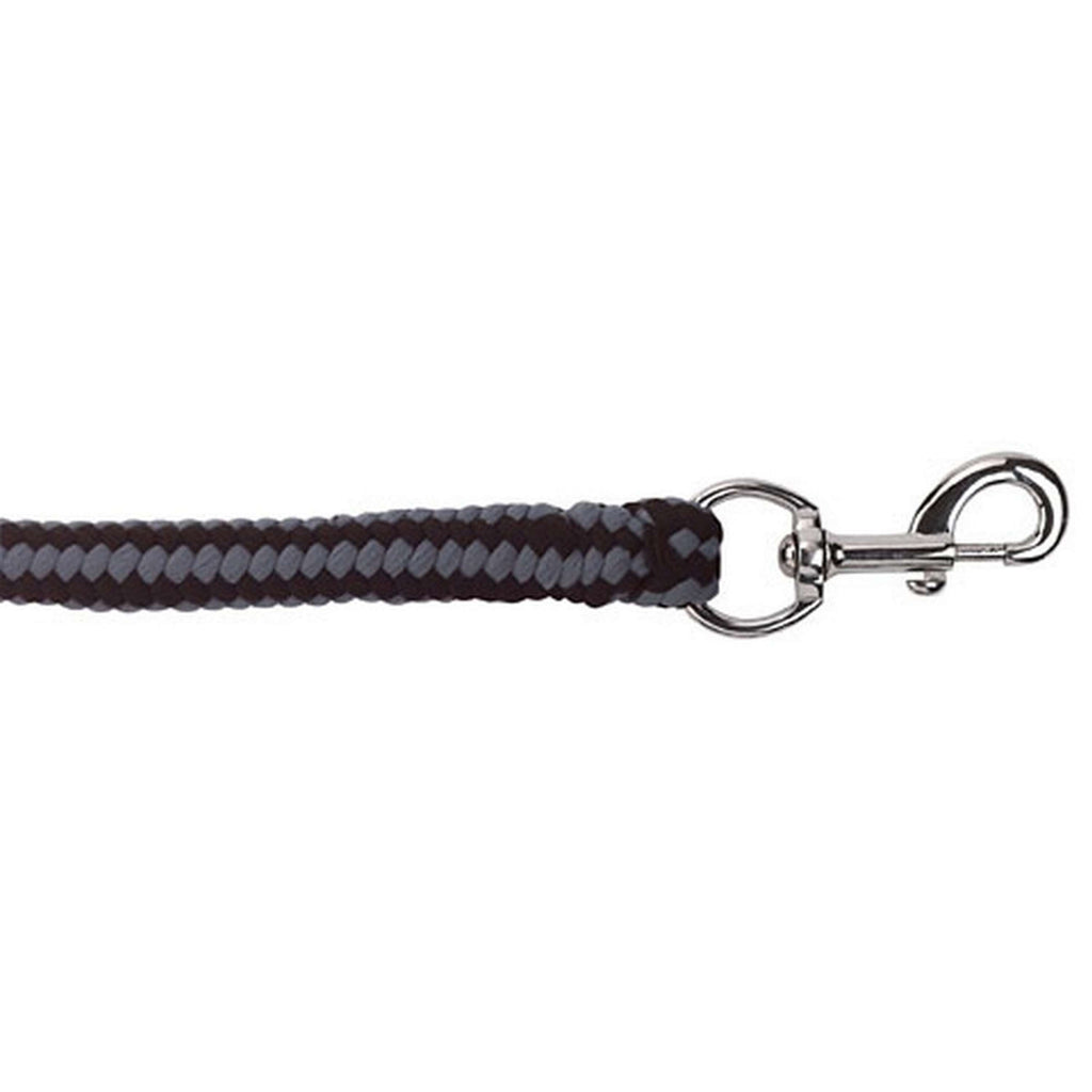 Covalliero Führstrick Hippo mit Karabinerhaken Schwarz/Silber
