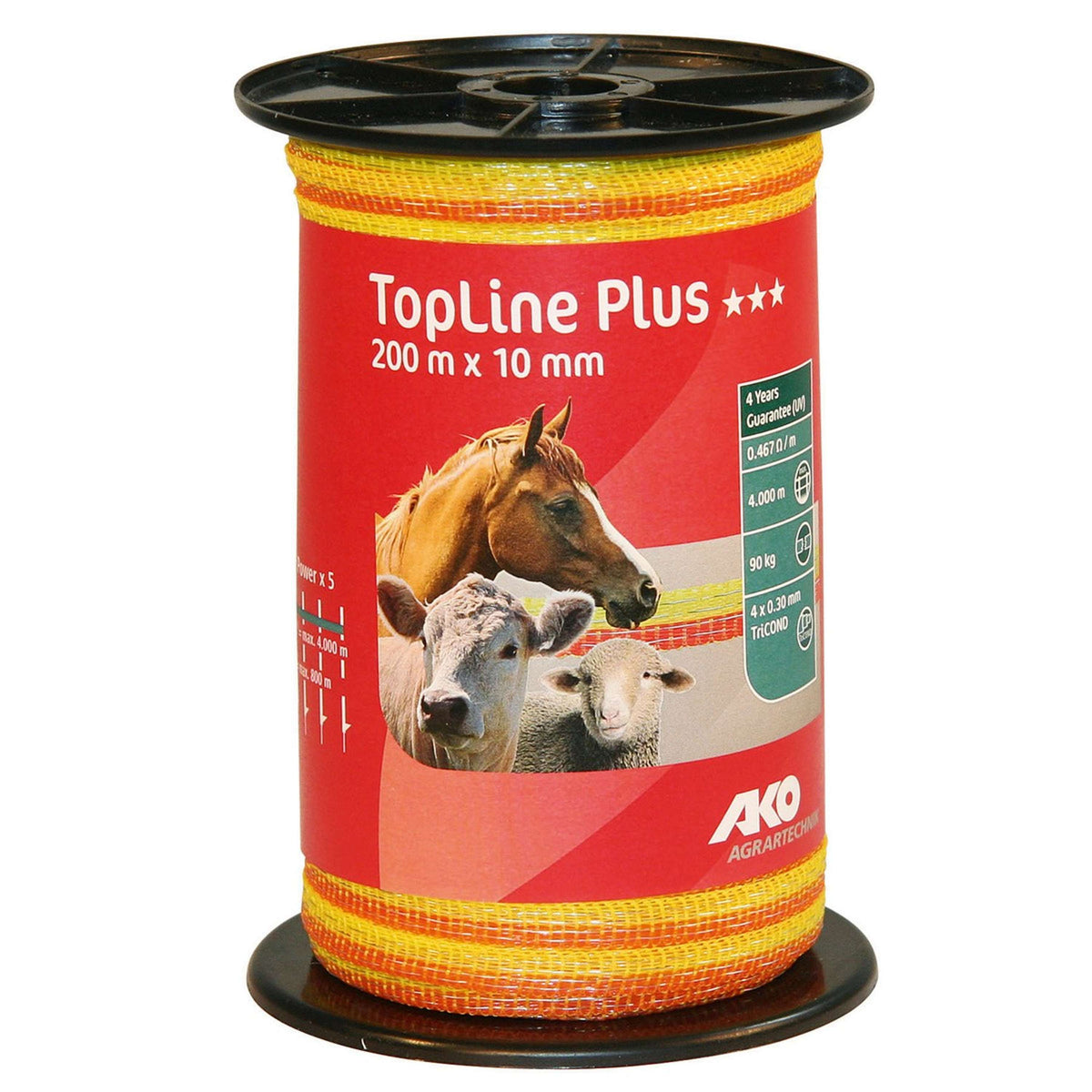 Ako Weidezaunband TopLine Plus Gelb/Orange