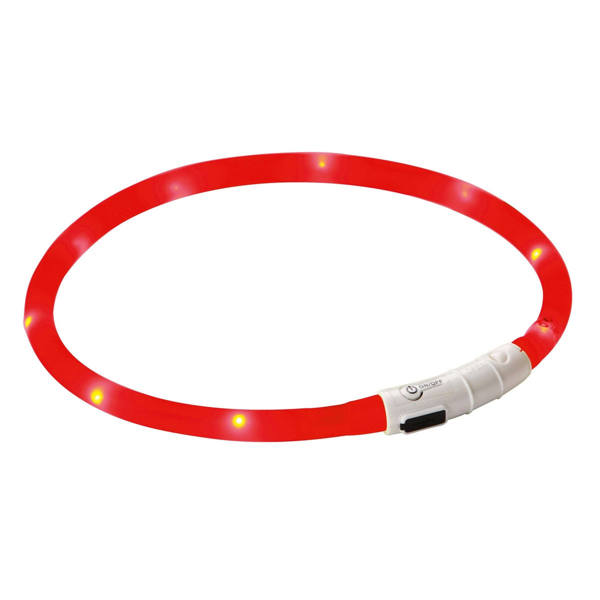 Kerbl Aufladbares LED Halsband Maxi Safe Rot