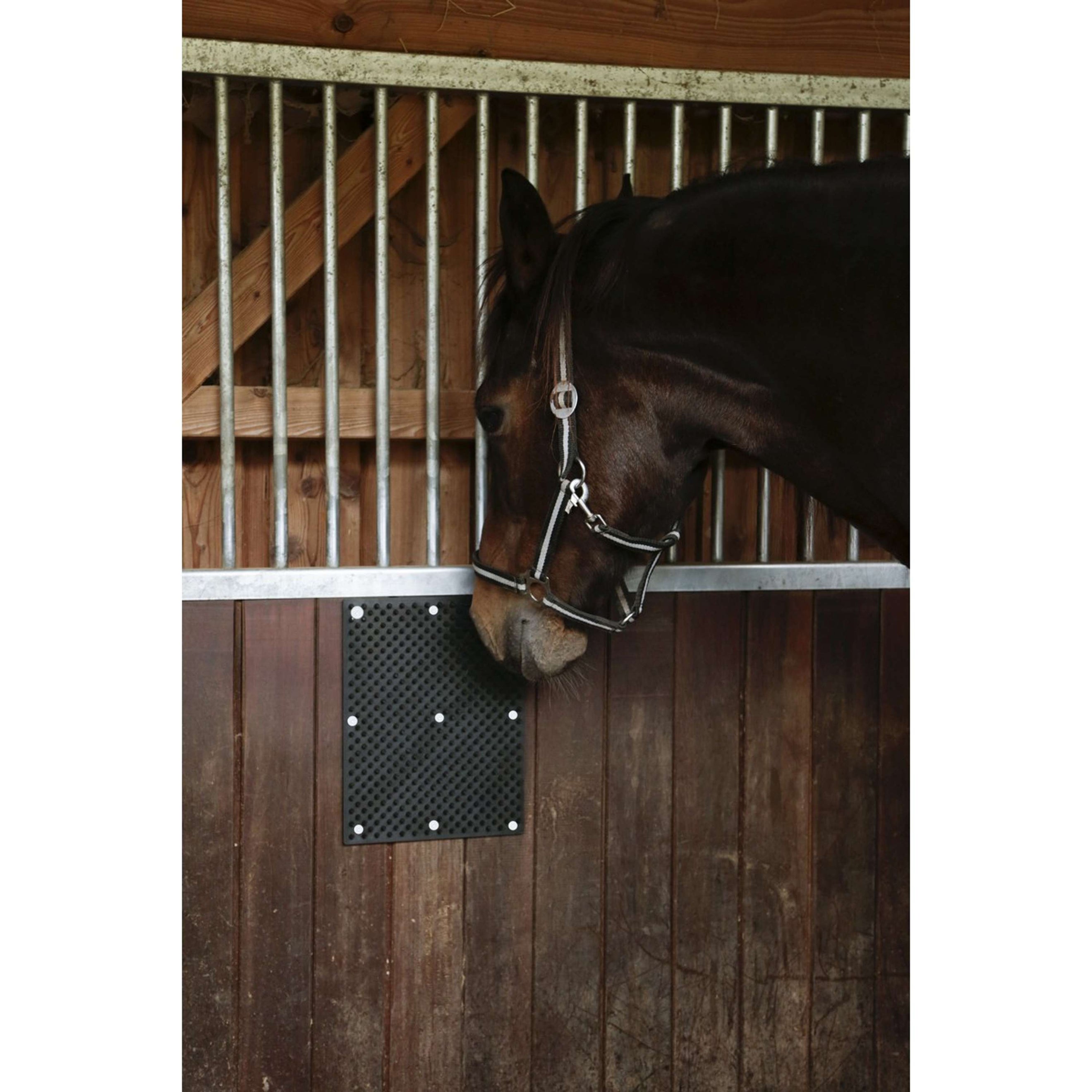 Kerbl Kratzmatte für Säulen oder Wandmontage Schwarz