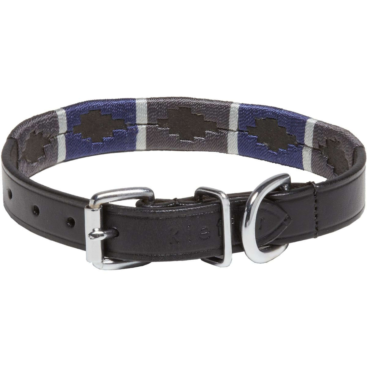 Kieffer Hundehalsband Buenos Aires Schwarz/Grau/Blau