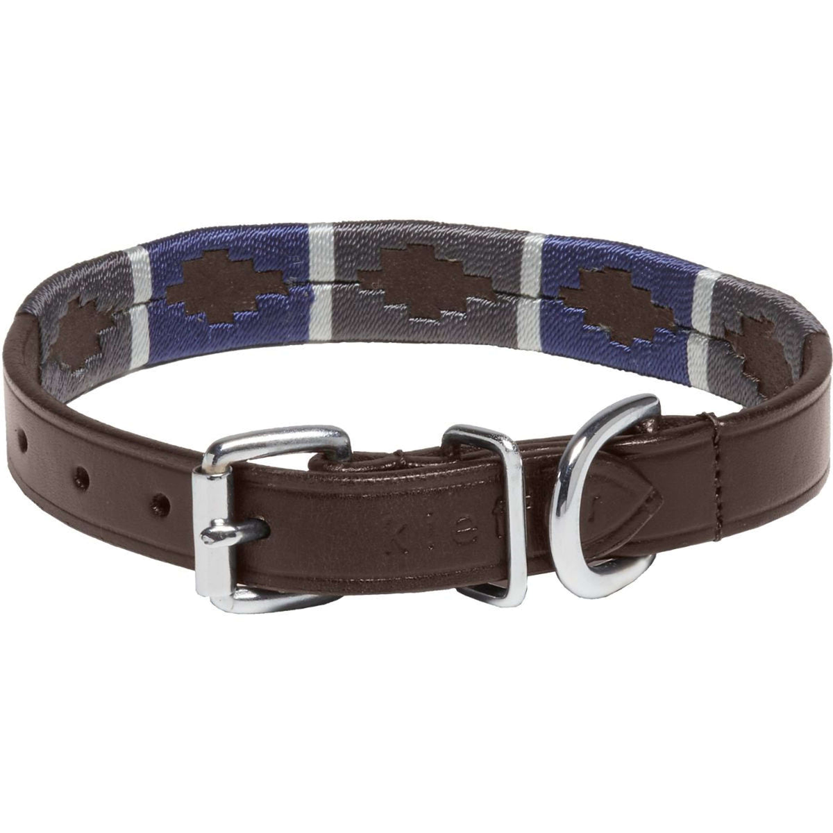 Kieffer Hundehalsband Buenos Aires Braun/Grau/Blau