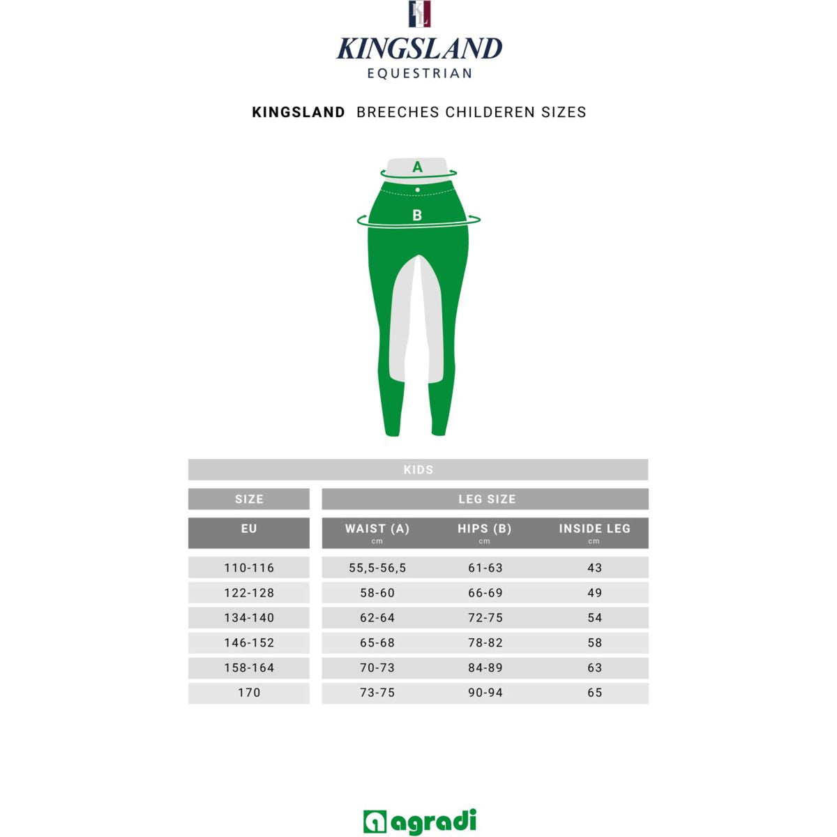 Kingsland Reitleggings Kemmie Full Grip F-Tec2 Weiß