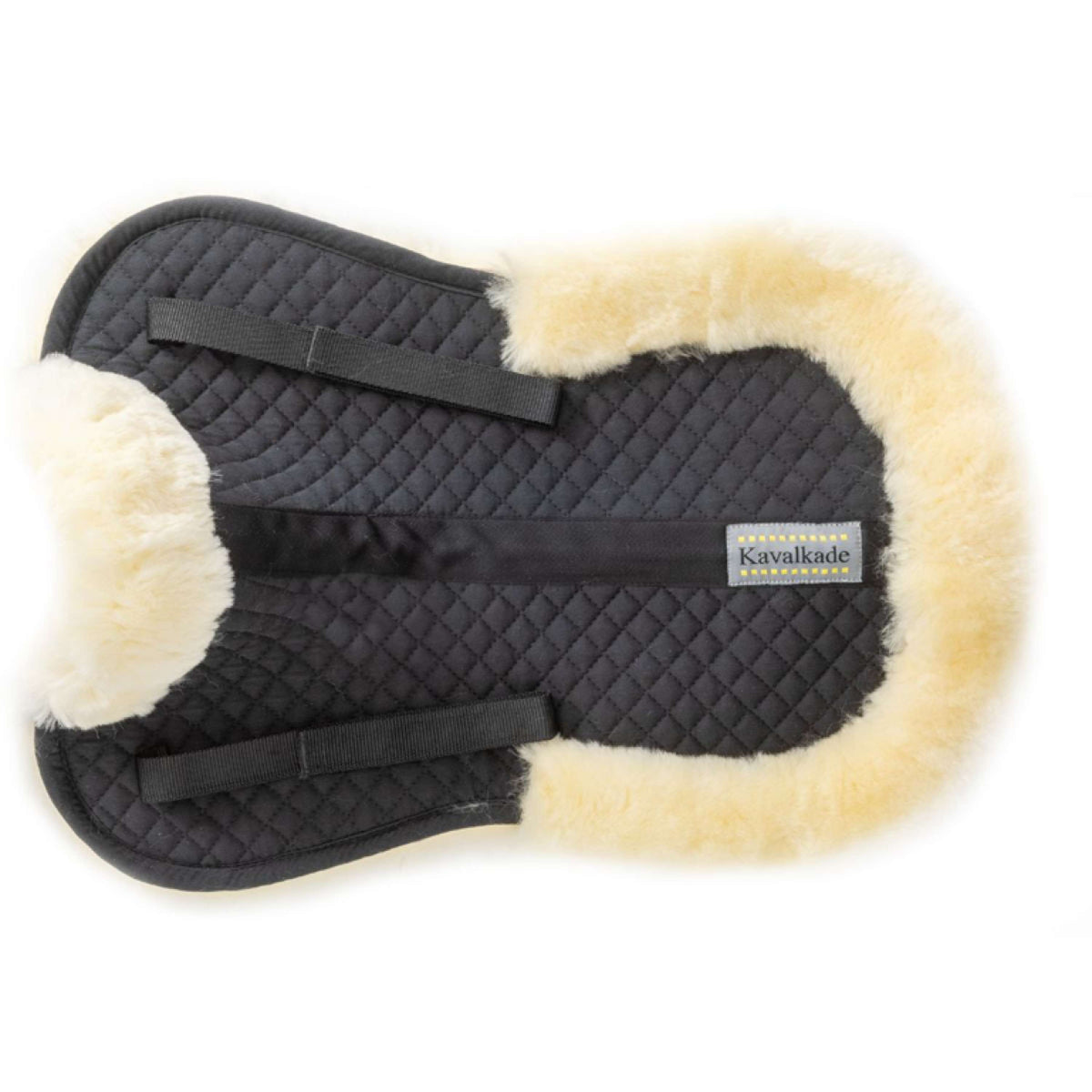 Kavalkade Sattelunterlage mit Lammfell Schwarz/Naturell