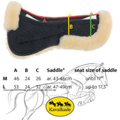 Kavalkade Sattelunterlage mit Lammfell Schwarz/Naturell