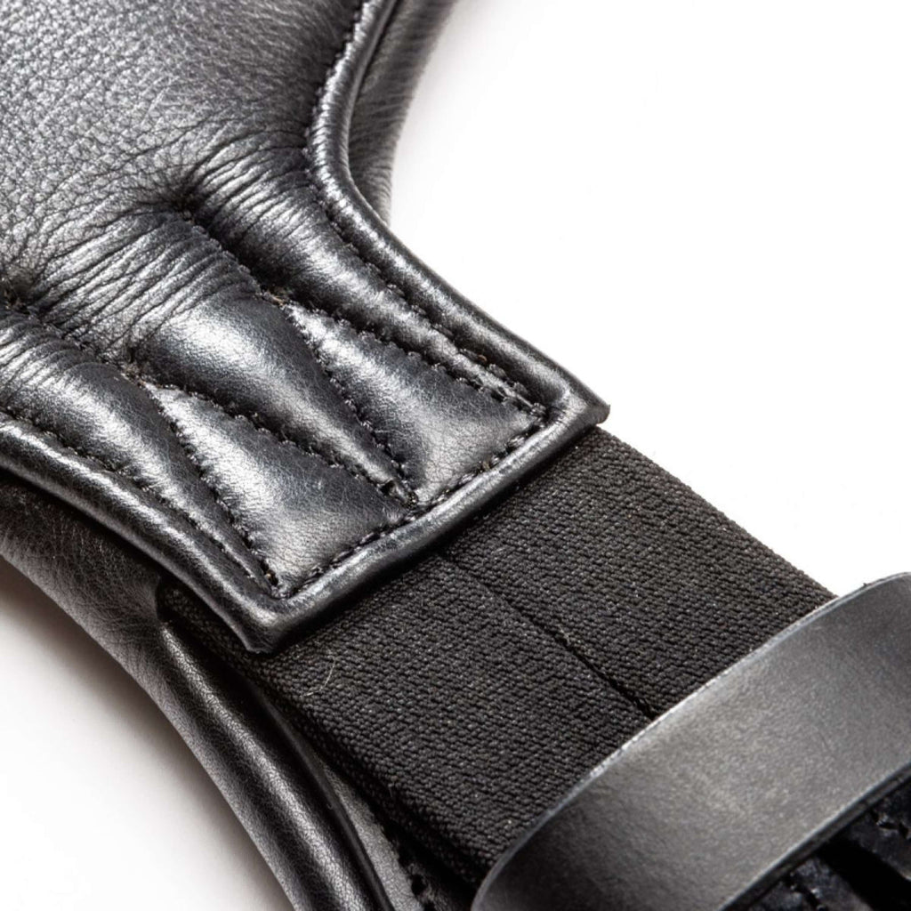 Kavalkade Dressurgurt Casper Soft Leather mit Gummizug Schwarz