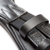 Kavalkade Dressurgurt Casper Oiled Leather mit Gummizug Schwarz