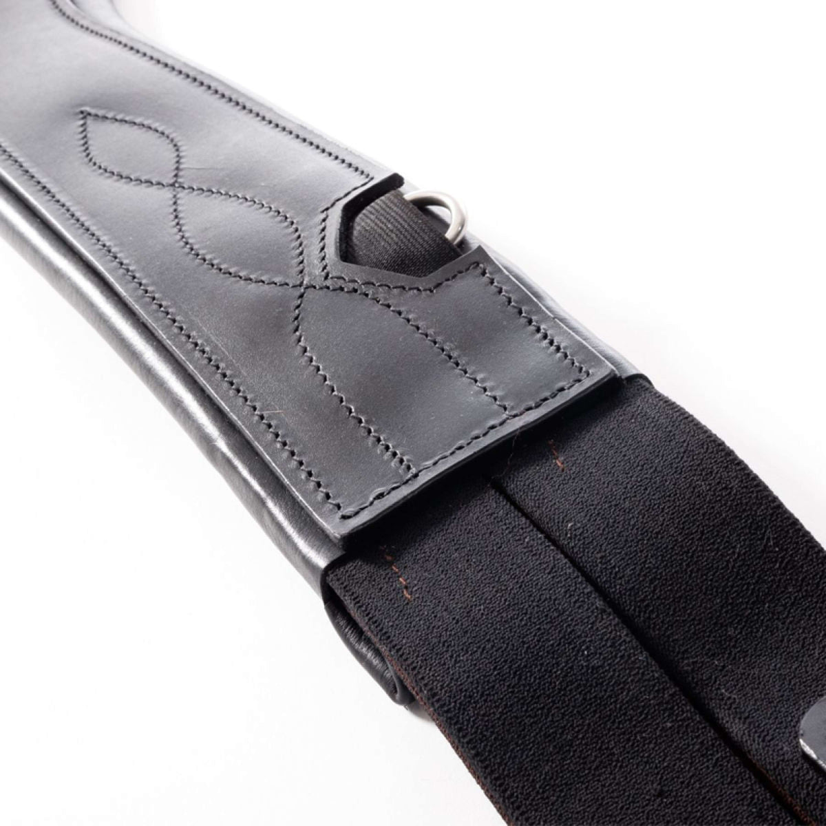 Kavalkade Dressurgurt Atlas Oiled Leather mit Gummizug Schwarz