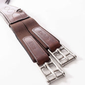 Kavalkade Dressurgurt Atlas Oiled Leather mit Gummizug Braun