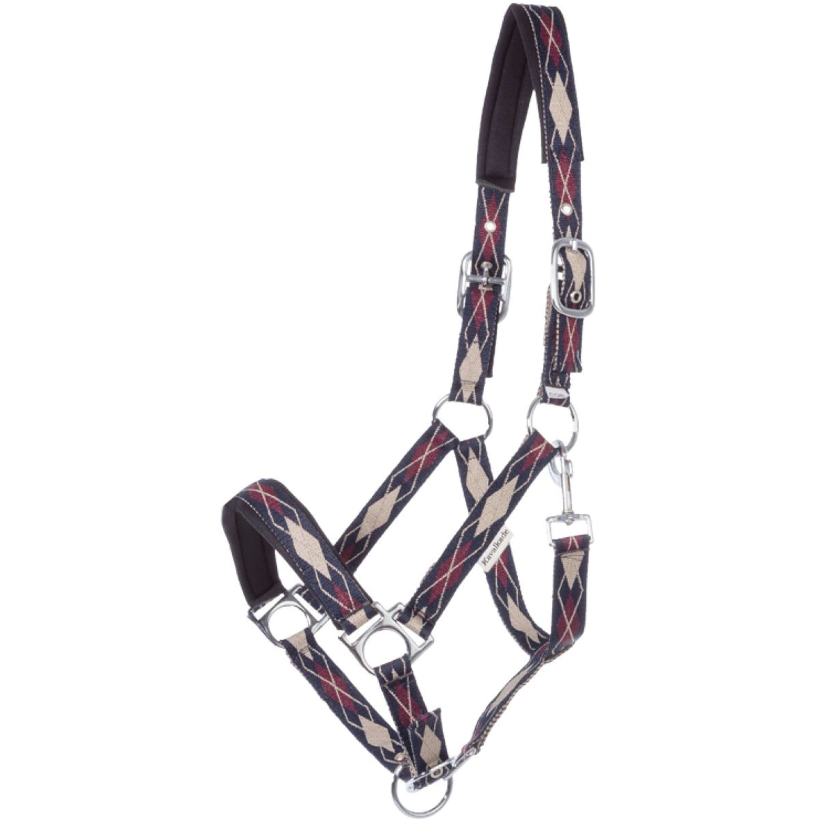 Kavalkade Halfter Classic Raute Blau/Creme/Bordeaux