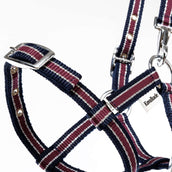 Kavalkade Halfter Foal/Yearling Marineblau/Bordeaux/Silber