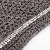 Kavalkade Fliegenhaube mit Strasssteinen Anthrazit