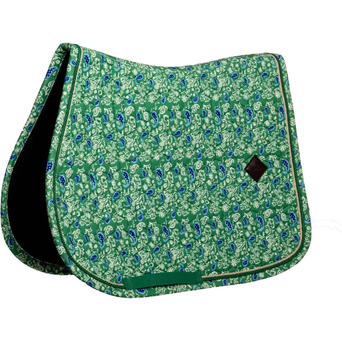 Kentucky Schabracke Velvet Paisley Garden Springen Grün/Navy
