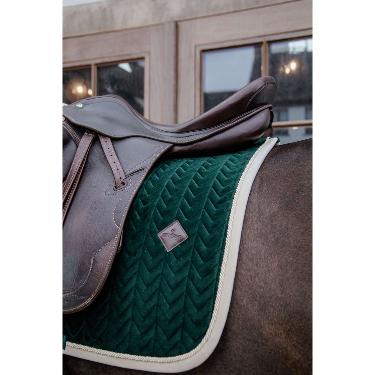 Kentucky Dressur Satteldecke Classic Konstrast Pine Green