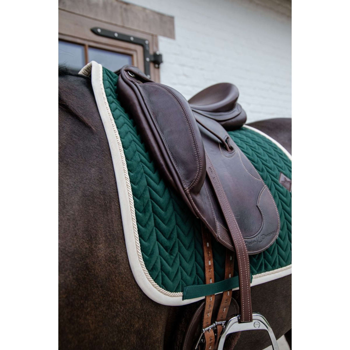 Kentucky Dressur Satteldecke Classic Konstrast Pine Green