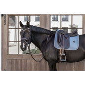 Kentucky Dressur Satteldecke Classic Leder Dusty Blue