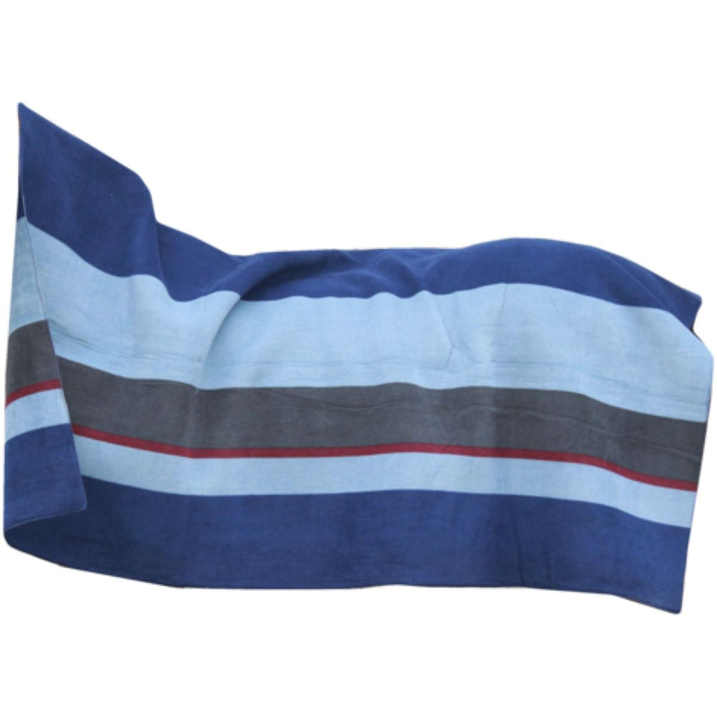 Kentucky Fleecedecke Heavy Square Stripes Navy/Grau Dots