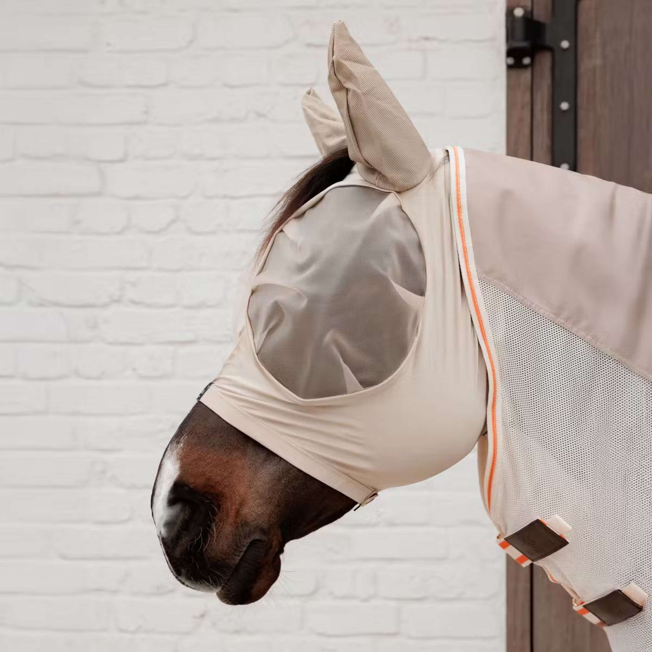 Kentucky Horsewear Fliegenmaske Slim Fit Beige Kentucky Horsewear Fliegenmaske Slim Fit Beige