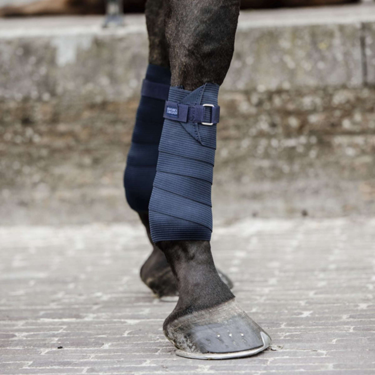 Kentucky Horsewear Bandagen Elastisches Polarfleece Navy