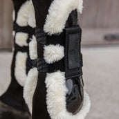 Kentucky Horsewear Sehnenschutz Velcro Vegan Sheepskin Schwarz