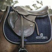 Kentucky Schabracke Springen Fishbone Leder Navy