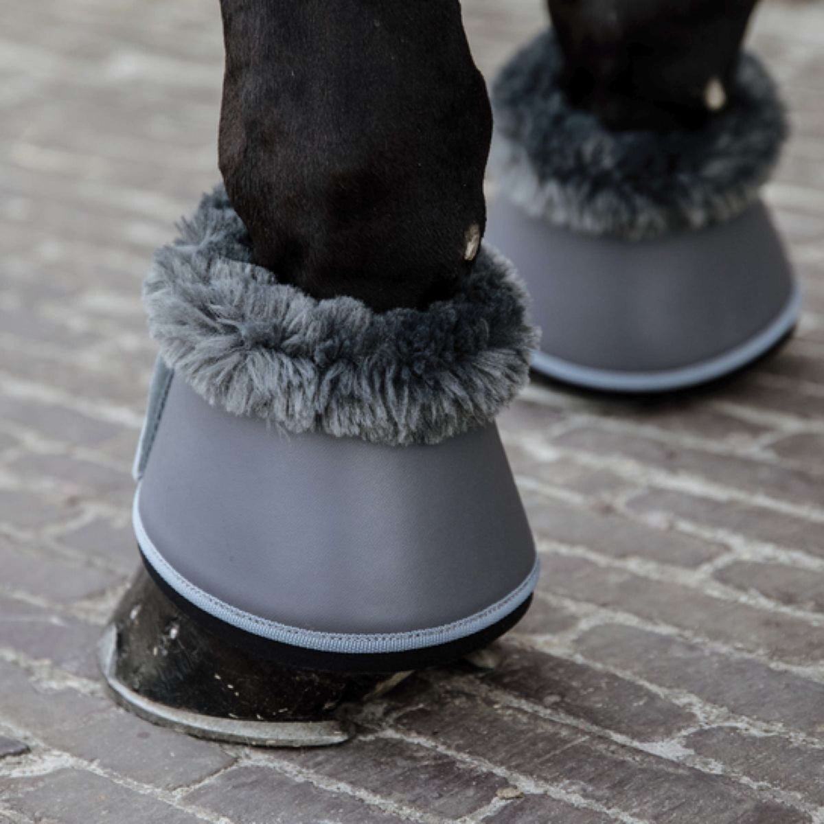 Kentucky Horsewear Hufglocken Sheepskin Leather Grau/Grau