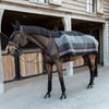 Kentucky Fleecedecke Heavy Square Stripes Schwarz/Grau