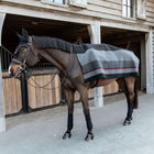 Kentucky Fleecedecke Heavy Square Stripes Schwarz/Grau
