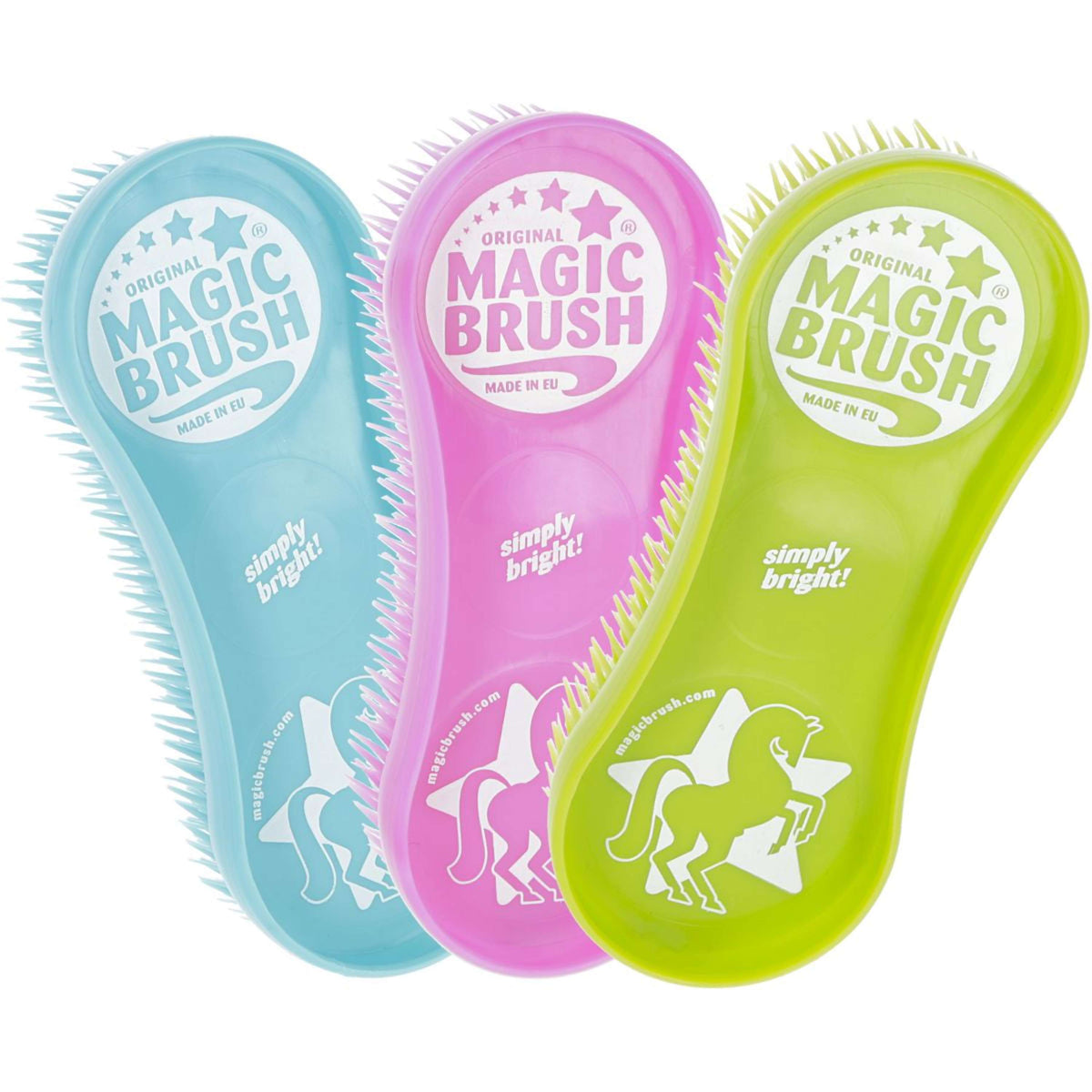 Magic Brush Putzset Blau/Rosa/Grün