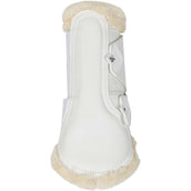 LeMieux Brushing Boots Fleece Edge Mesh Weiß/Naturell
