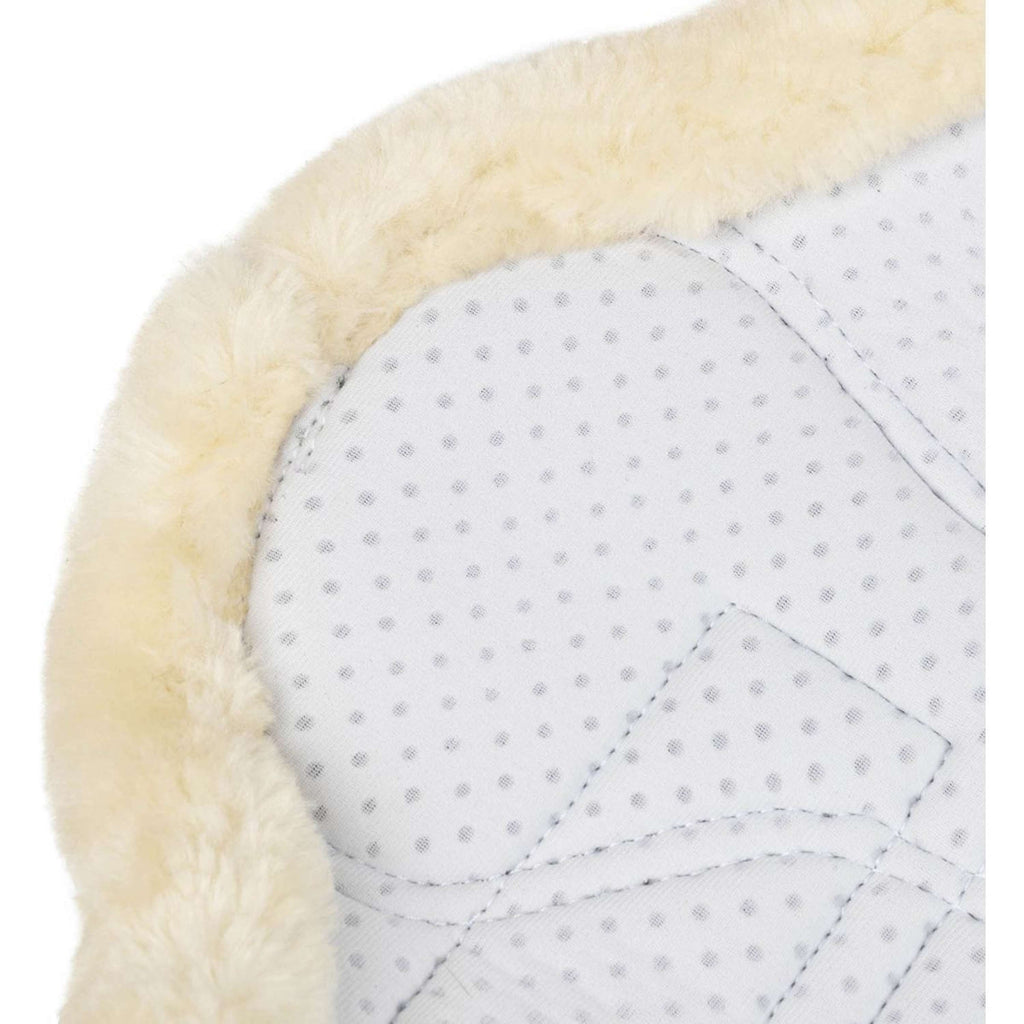 LeMieux Brushing Boots Fleece Edge Mesh Weiß/Naturell