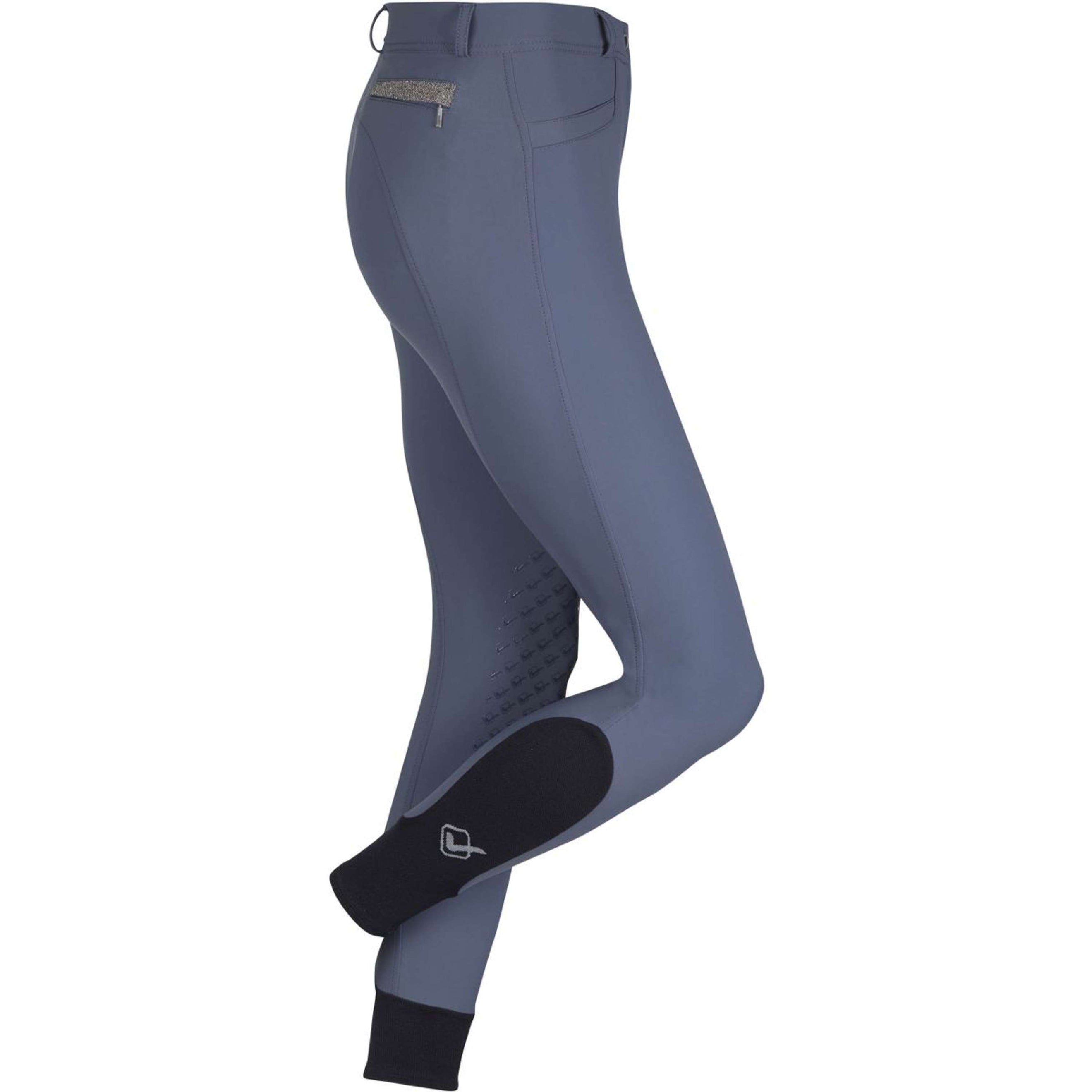 LeMieux Reithose Dynamique Knie Grip Ice Grey