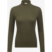 LeMieux Shirt Alice Quarter Neck Zip Moss