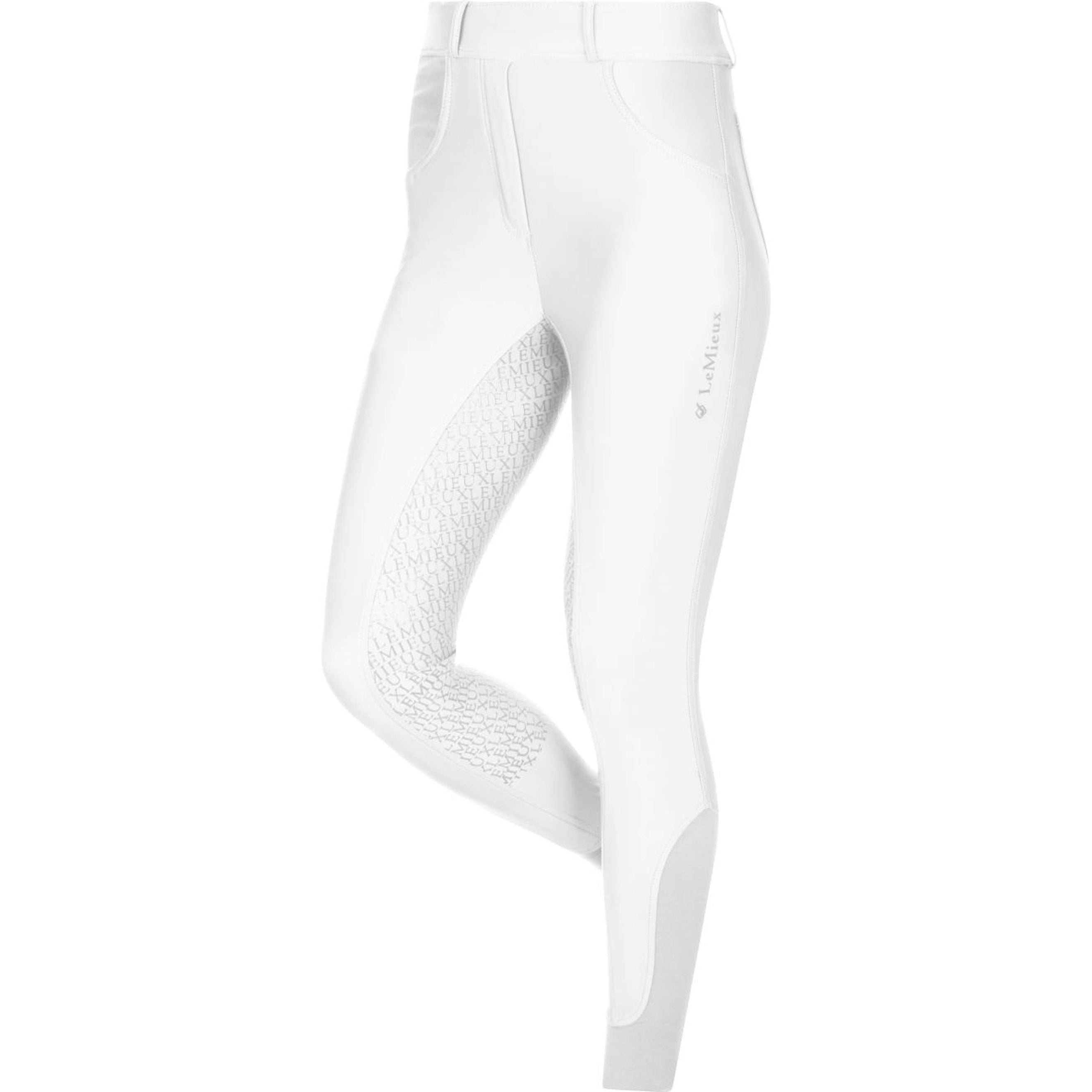 LeMieux Reitleggings Demi Pull On Full Seat Weiß